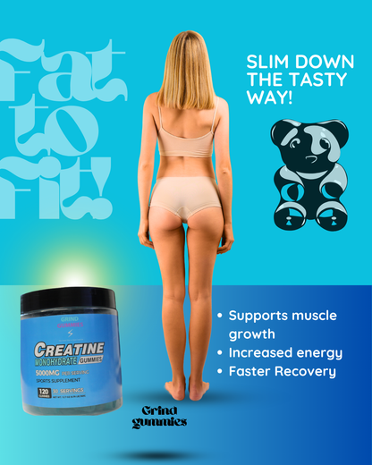 Grind Gummies – Creatine + BCAA + Vitamin B12 Gummies for Muscle & Energy